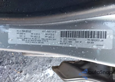 2016 Chrysler 200 Limited z USA, uszkodzony, nr VIN 1C3CCCAB4GN133481